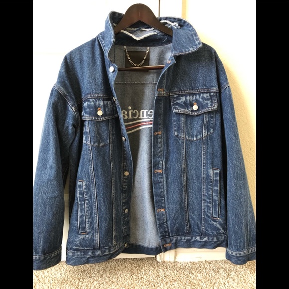 balenciaga jean jacket 2017